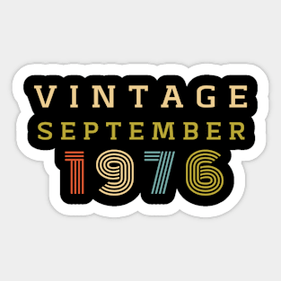 Vintage September 1976 Sticker